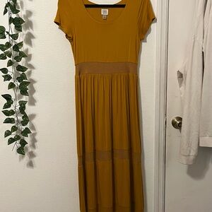 Elegant Mustard Dress